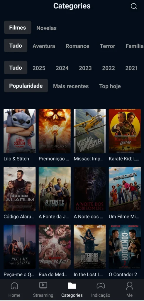app cinema apk grátis